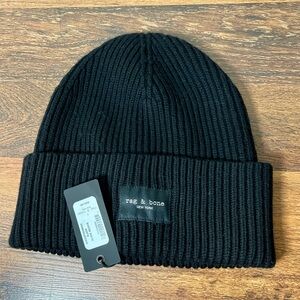 Rag & Bone Black Knit Beanie